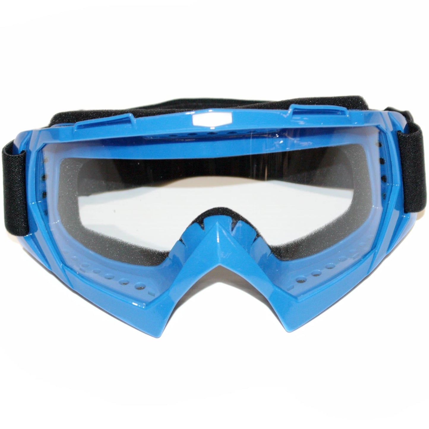 Clear Blue Motocross Goggles - Anti-Fog UV Protection for Dirt Bike