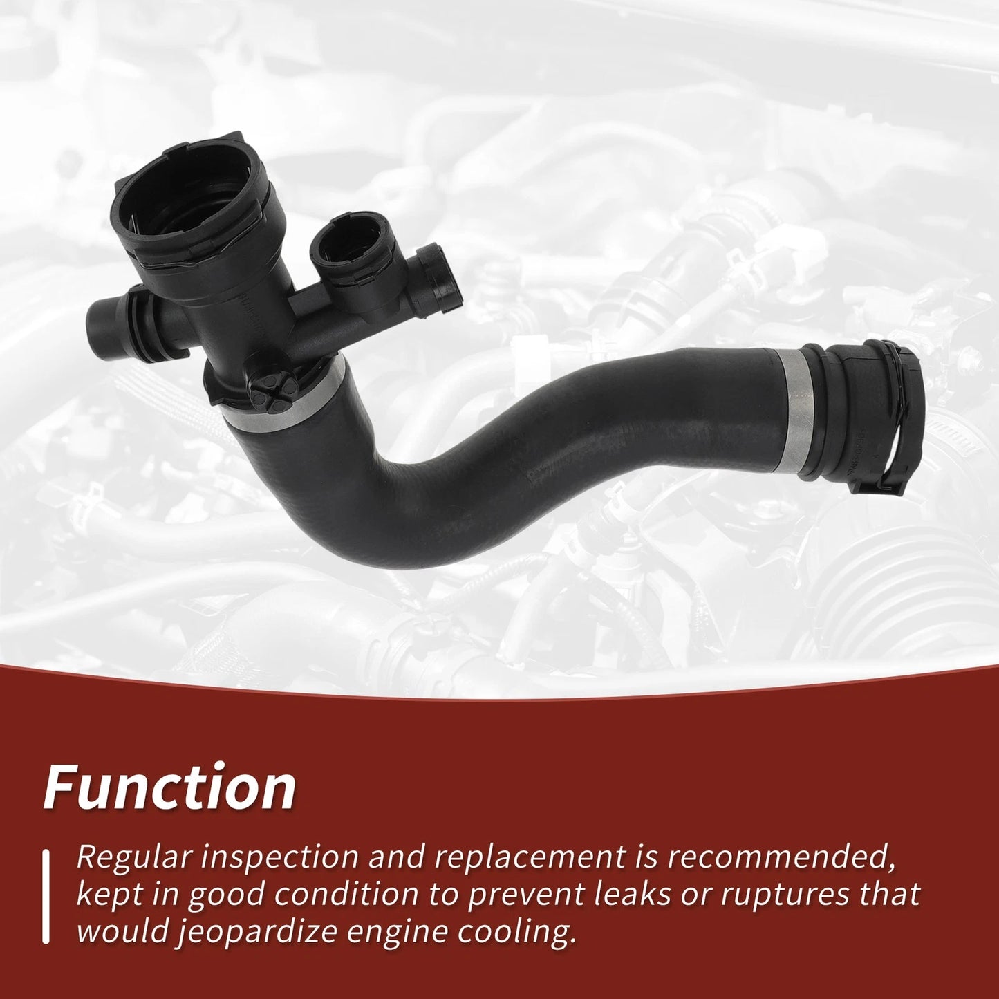 Upper Radiator Coolant Water Hose for BMW X3 2.5L 3.0L (2007-2010)