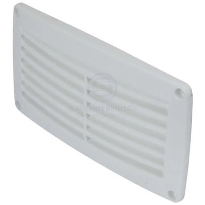Plastic Tapered Edge Louvre Vent 203x103x18mm for Boat/Caravan/Camper White