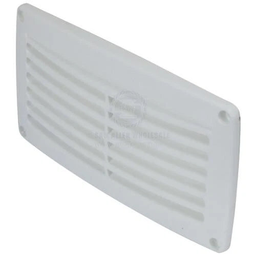 Plastic Tapered Edge Louvre Vent 203x103x18mm for Boat/Caravan/Camper White