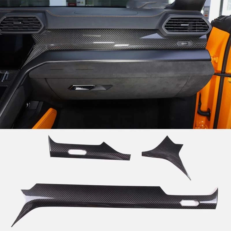 100% Carbon Fiber Interior Dash Panel Trim Cover For Lamborghini URUS 2018-2024