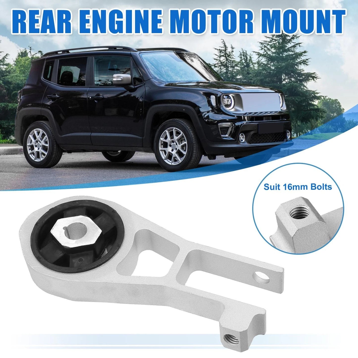 Engine Motor Mount Rear for Jeep Renegade, Fiat 500X (2015-2018)