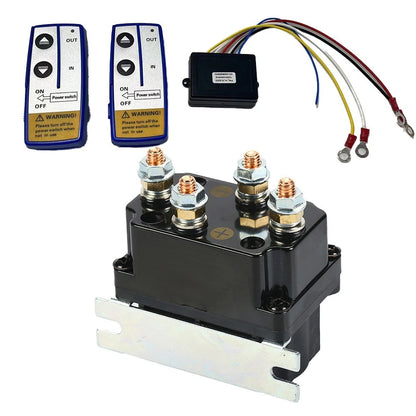 Remote Control Winch Relay Kit 12V 250A for Utility Vehicles and Lawn Mowers