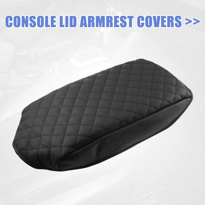 Black Center Console Armrest Cover Pad for Toyota 4Runner (2010-2022)