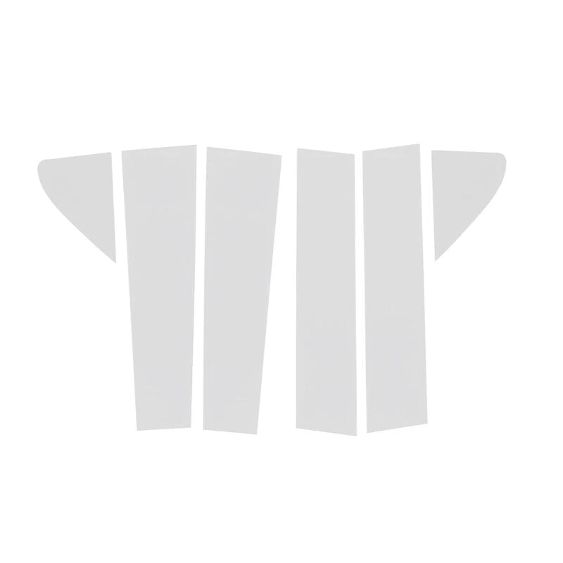 Silver Pillar Posts Window Trim 6X for CHEVY Silverado GMC Sierra 1500 (2019-2024)