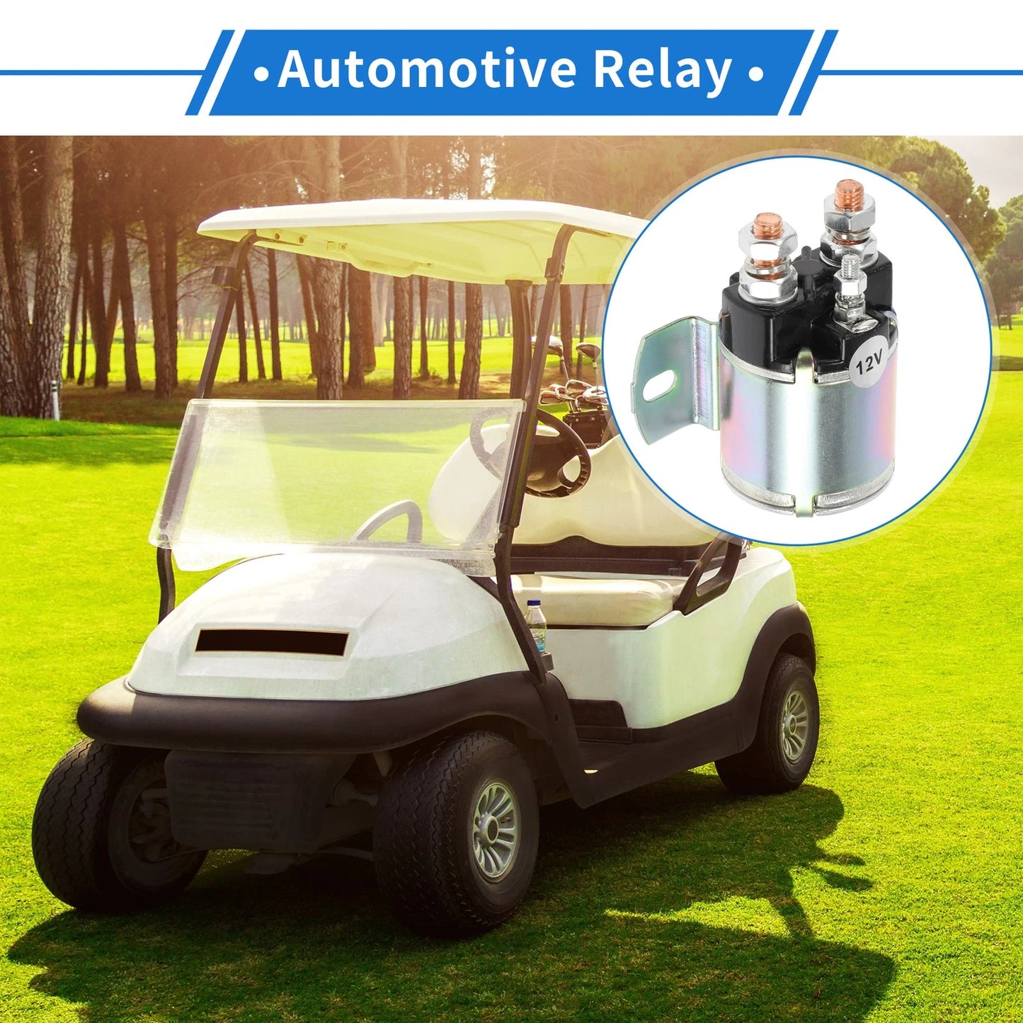 Gas Golf Cart Starter Solenoid Relay / 12V 4-Terminal / Starter Solenoid Relay for Yamaha G2 G8 G9