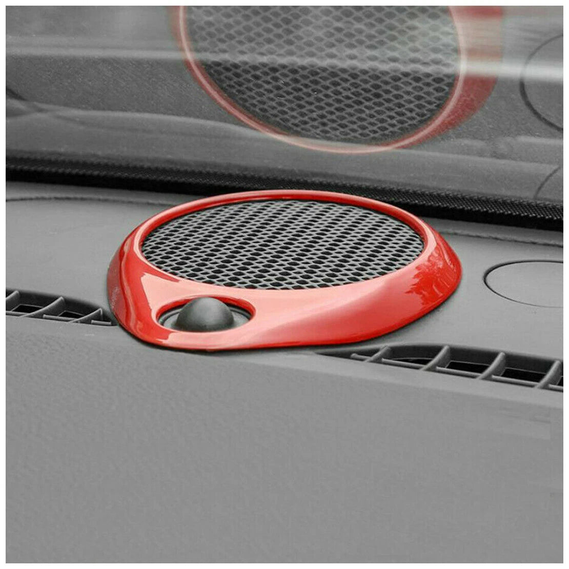 Red Dashboard Central Speaker Ring Cover Trim for Dodge Durango (2011-2021)
