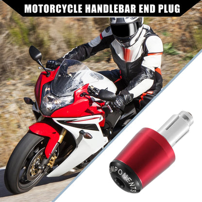 2 x Handlebar End Plug 7/8" 22mm for Honda Red