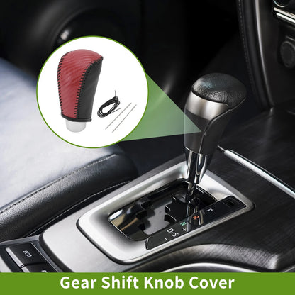 Gear Shift Knob Cover for Toyota Corolla 2009-2013 Red Carbon Fiber