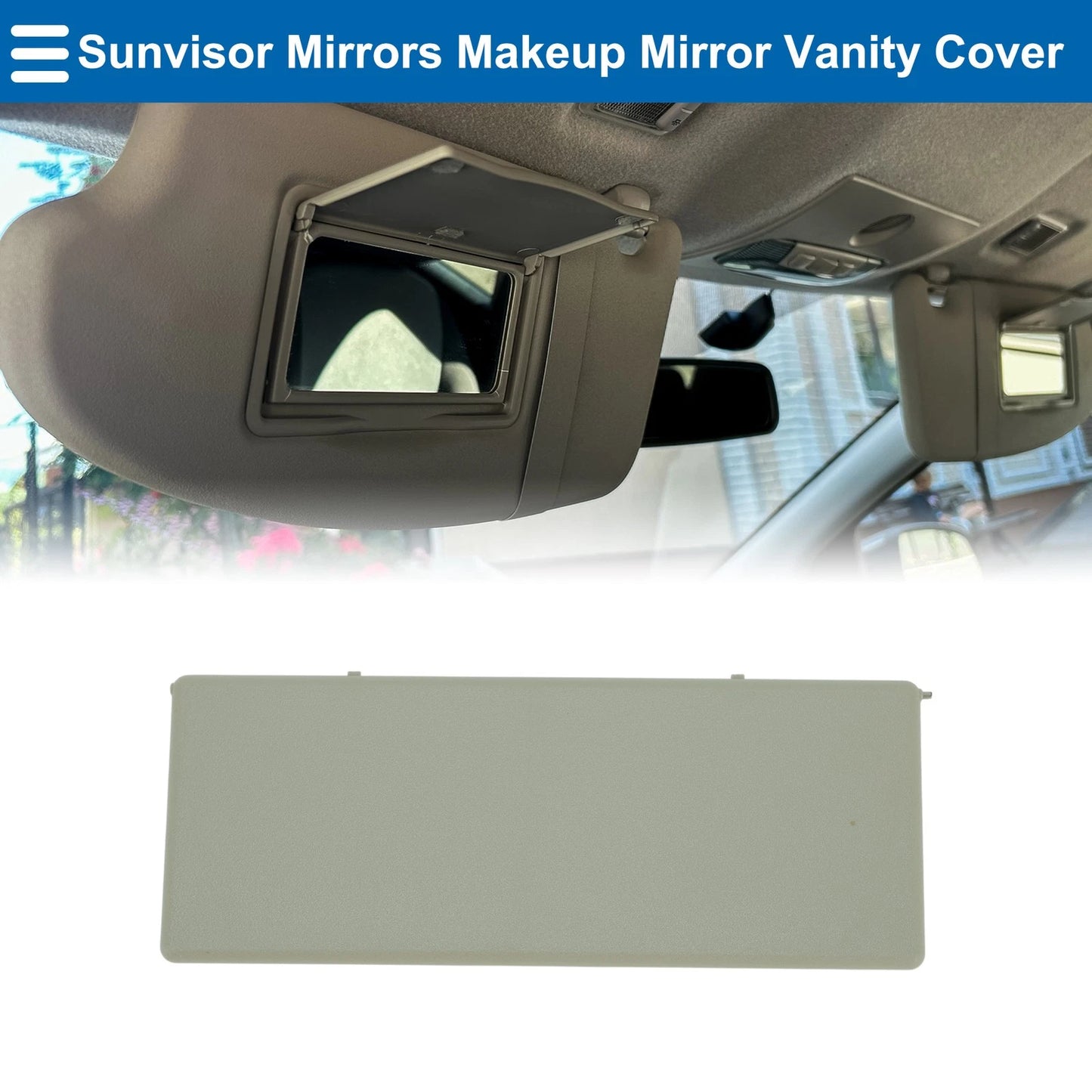 Sun Visor Mirror Cover for Buick Envision Light Beige (2014–2021)