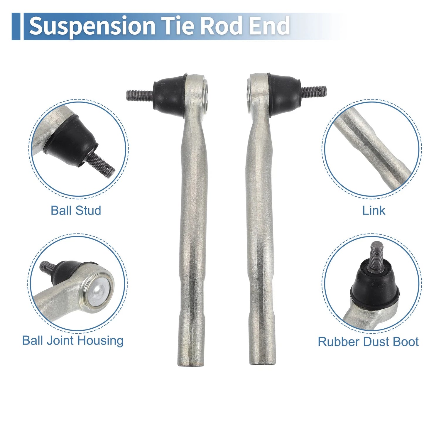 Front Outer Tie Rod End Links for Acura CL TL