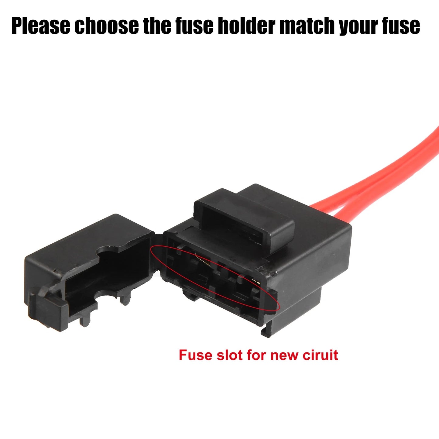 15A Low Profile Mini Fuse Adapter for Cars