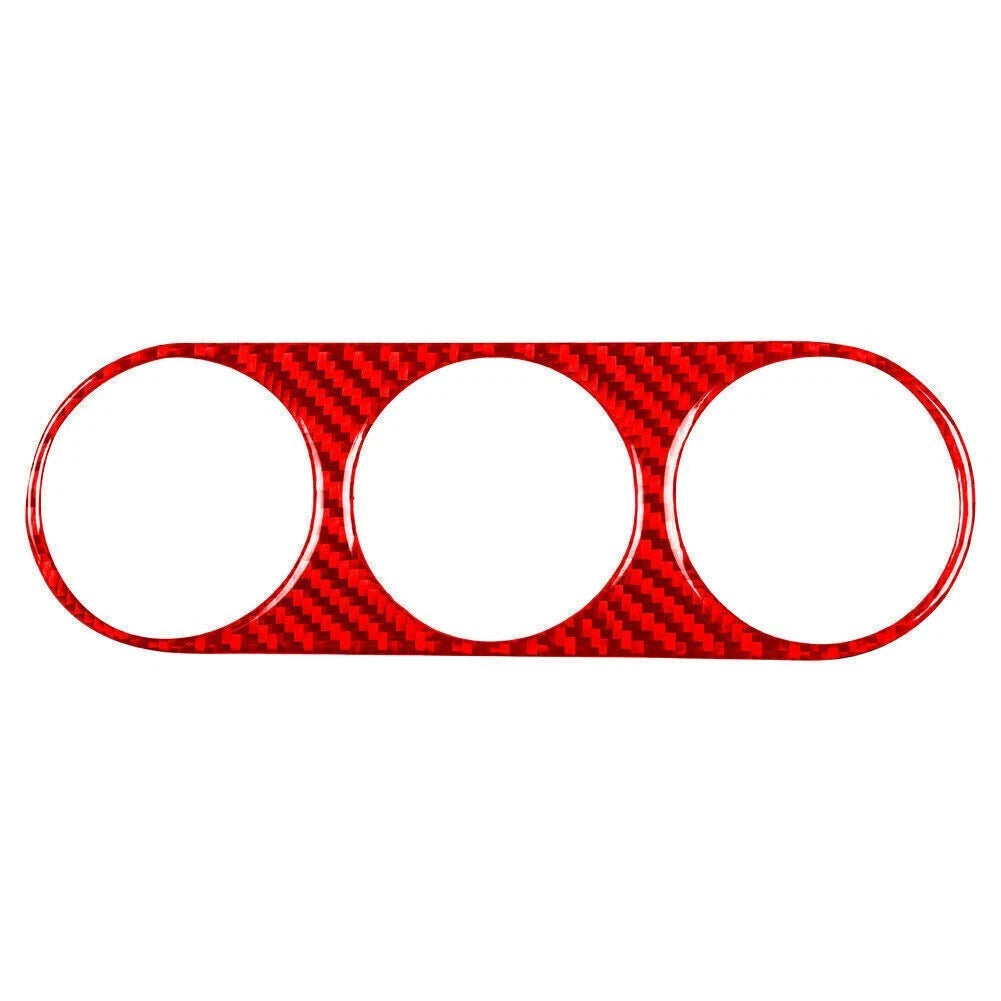 Red Carbon Fiber Air Conditioning Switch Panel Cover for Dodge Challenger (08-14)