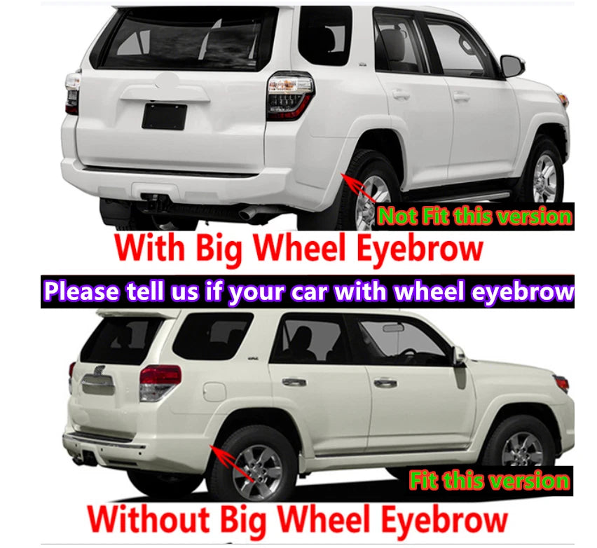 4 x Front Rear Splash Fender Guards Mud Flaps for Toyota 4Runner (2010–2021)