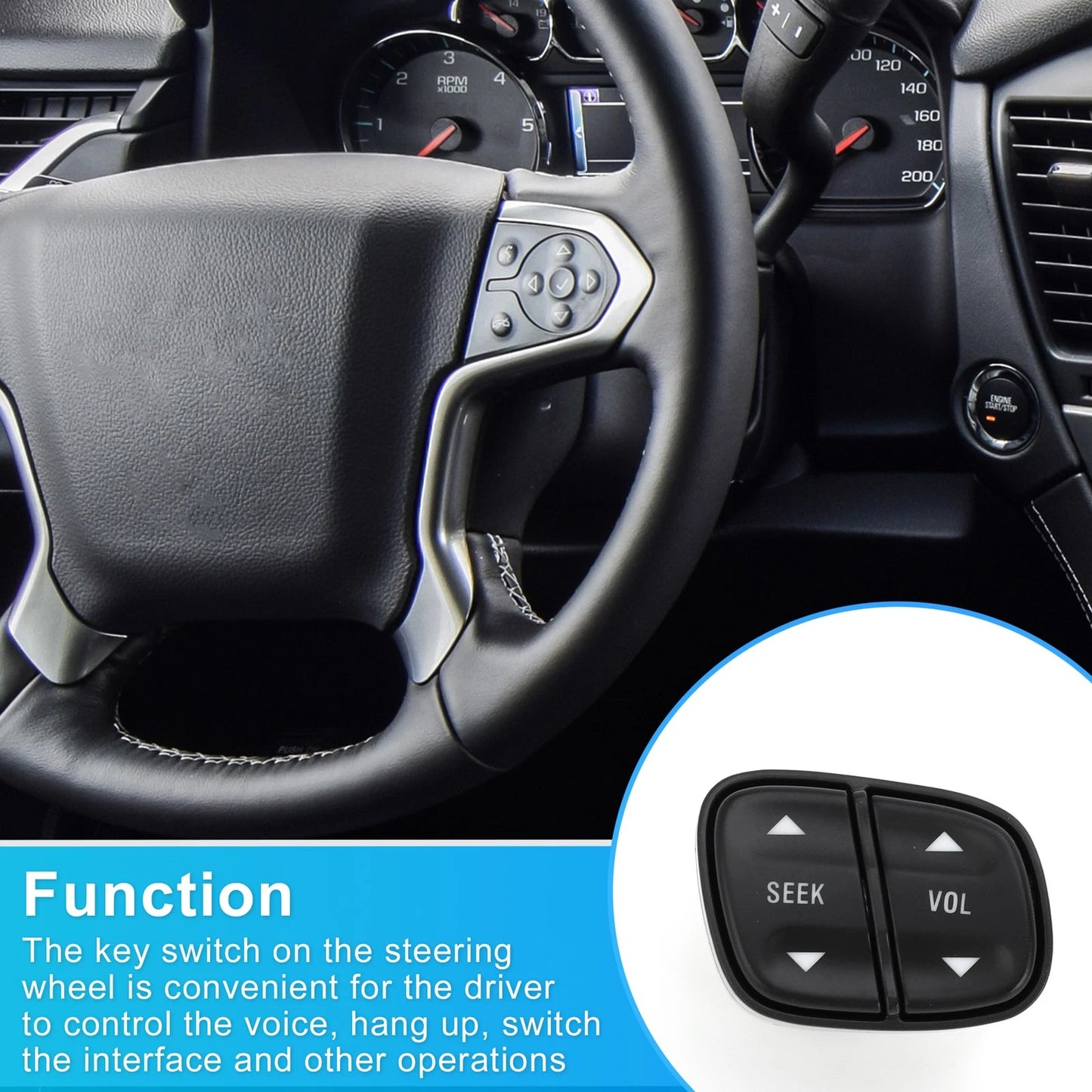 Steering Wheel Control Switch Cruise Control Switch for Cadillac Escalade ESV