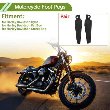 Foot Pegs 1 x Pair Aluminum Alloy Black for Harley Davidson Dyna