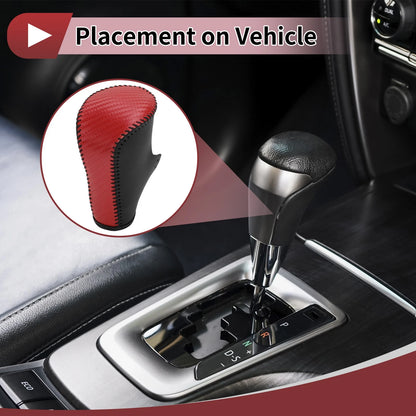 Red Carbon Fiber Gear Shift Knob Cover for Honda Accord (2008-2012)
