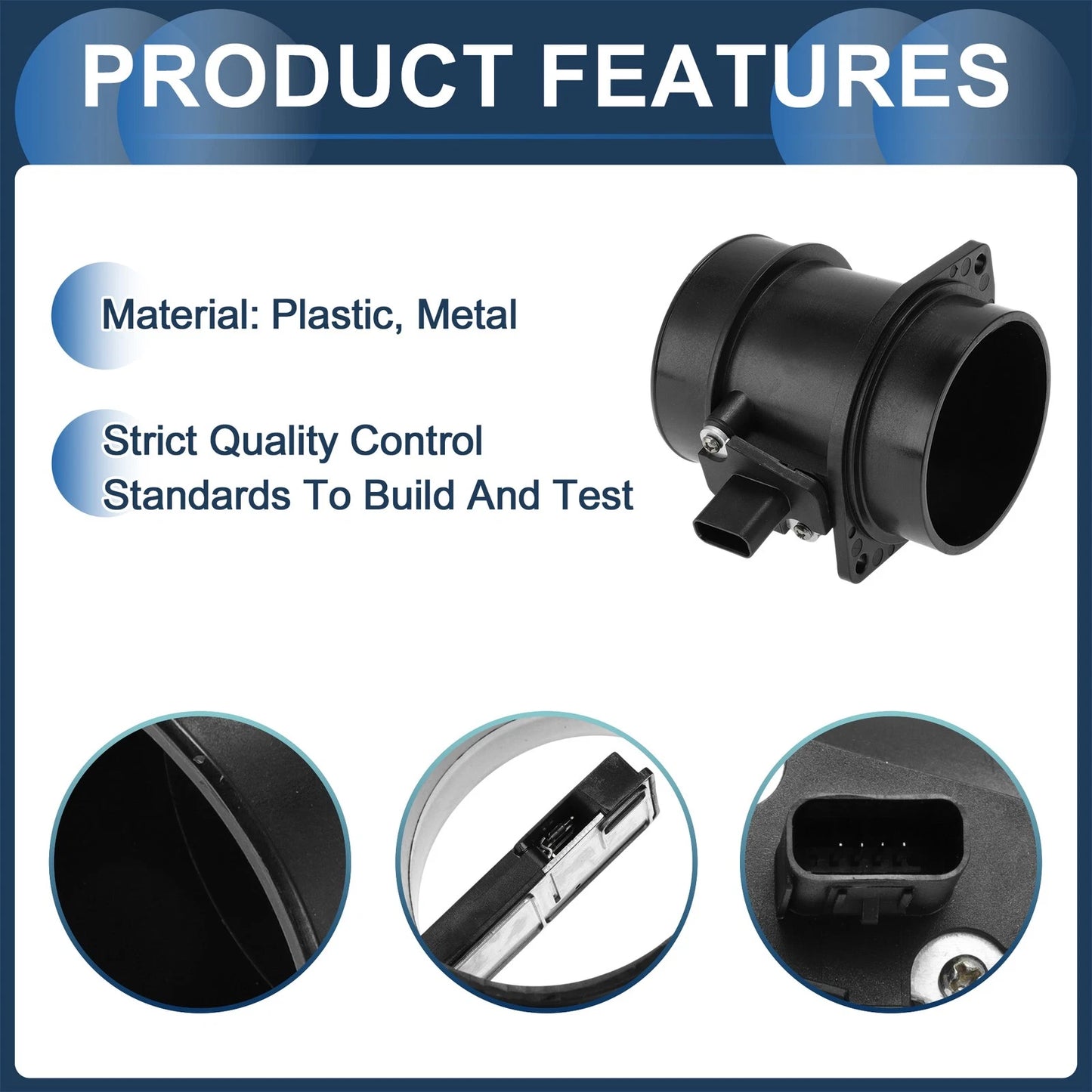 Mass Air Flow Sensor for Ford Focus (2000-2004) - Plastic Metal 1 Pc