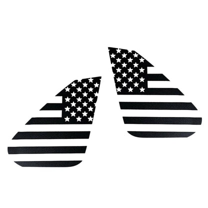 2 x Black Rear Window Flag Stickers for Toyota RAV4 (2019-2021)
