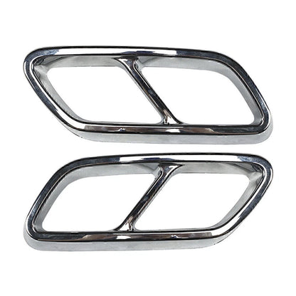 Chrome Rear Exhaust Muffler Tail Pipe Cover Trim for Mercedes C-Class (2022-2023)