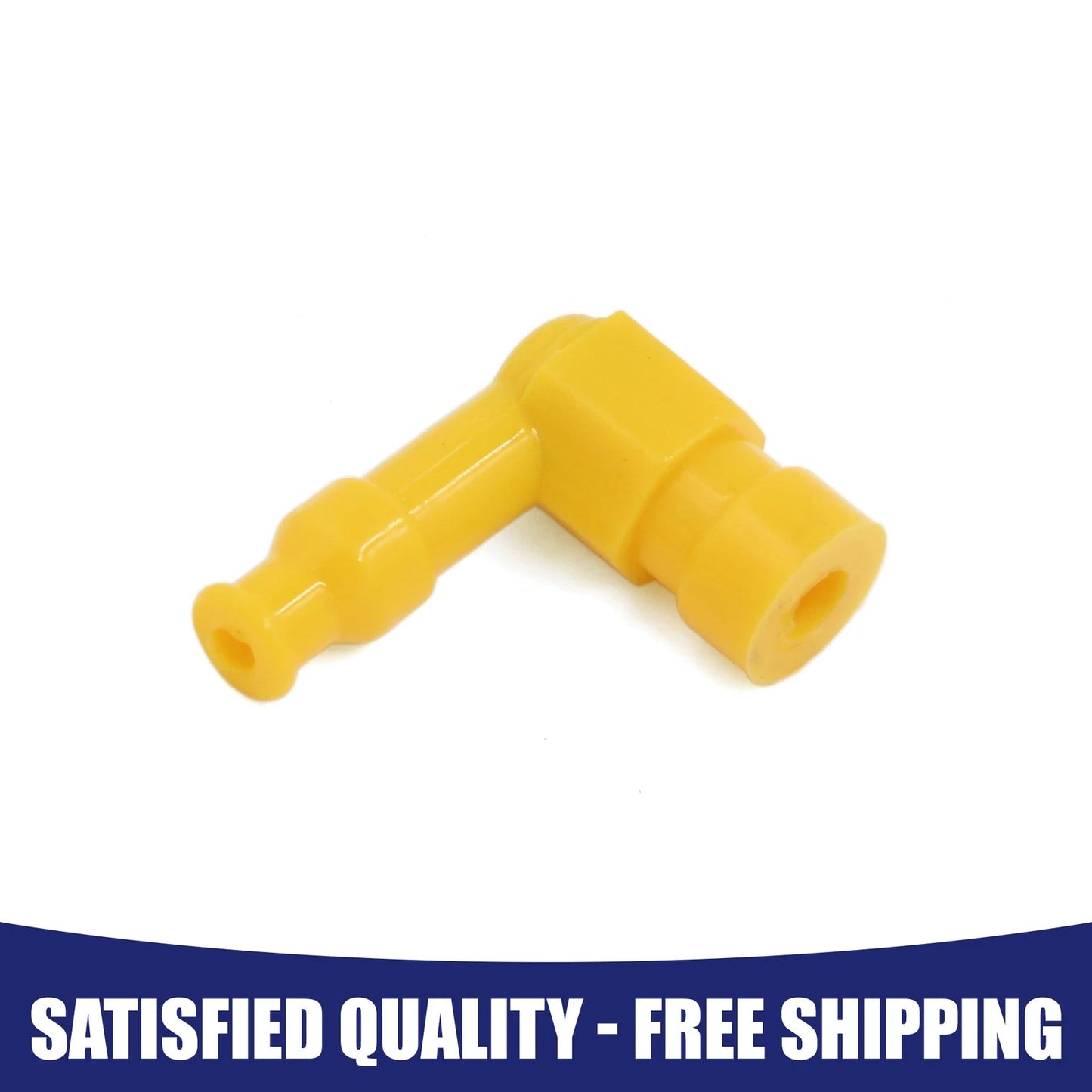 1x Yellow Silicone 90 Degree Bent Angled Spark Cap Cover for Motorcycle