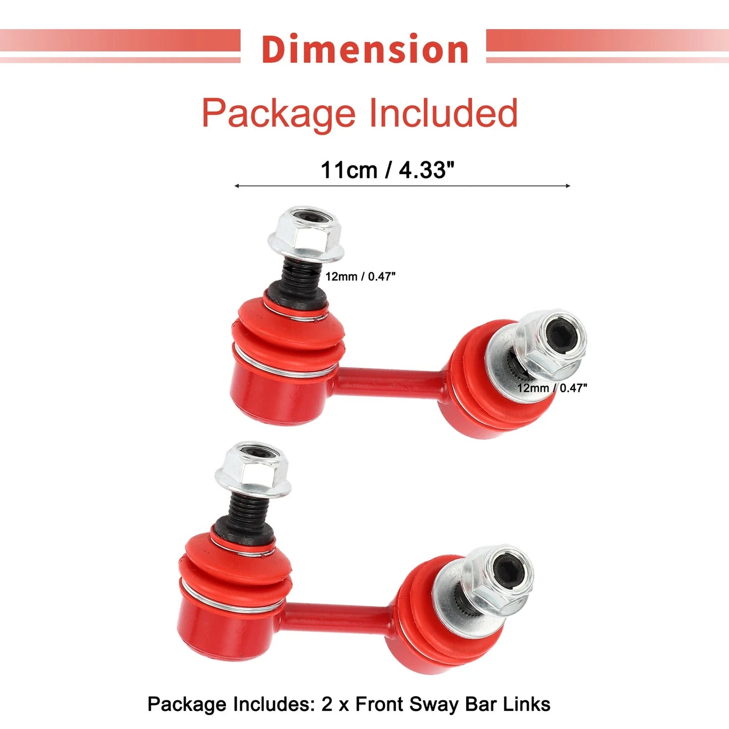 2 x Front Sway Bar Links Stabilizer Kit for Toyota Tacoma (2001-2004)