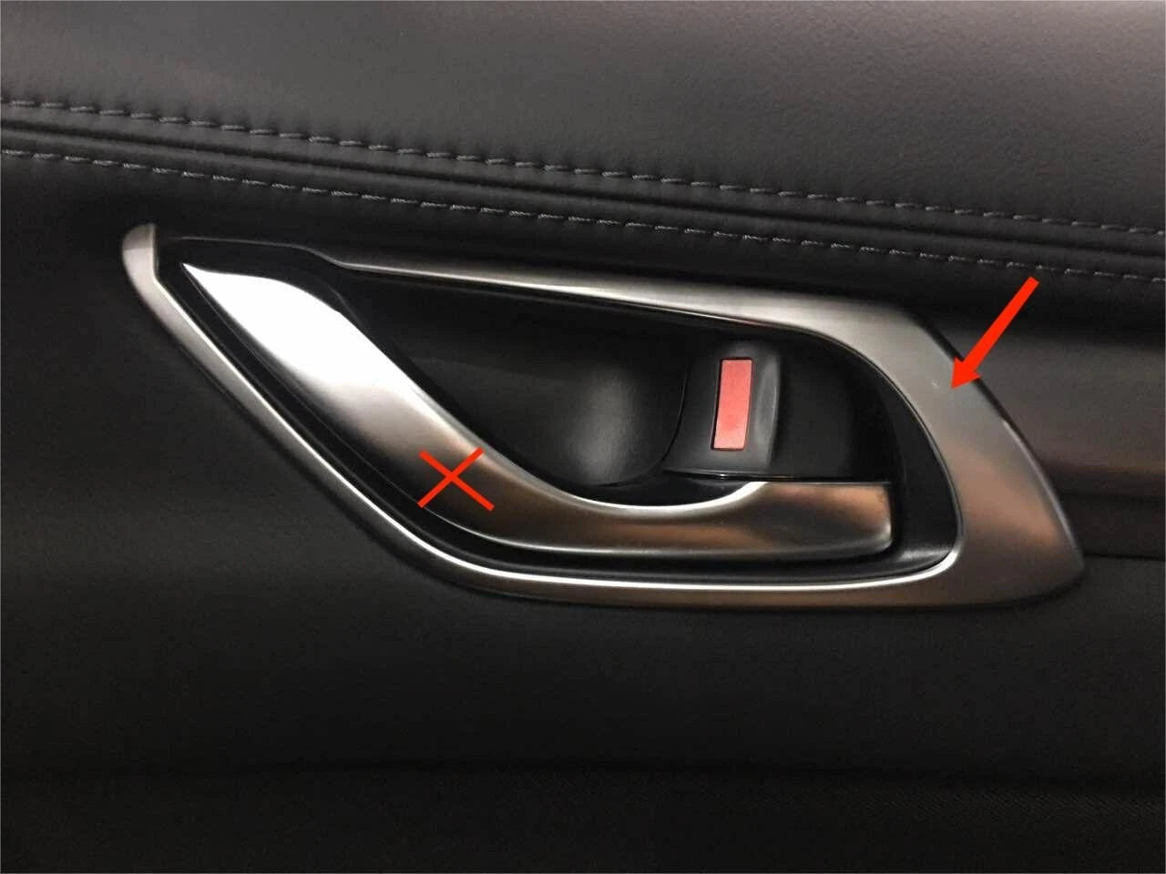Matte ABS Inner Door Handle Pull Frame Cover Trim for Mazda CX-5 (2017-2021)