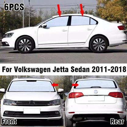 6X Front Side Rear Windows Sunshade for VW Jetta Sedan (2011–2018)