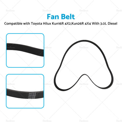 Drive Belt 7PK1515 for Toyota Hilux KUN16R KUN26R 3.0L Diesel (2005-2015)