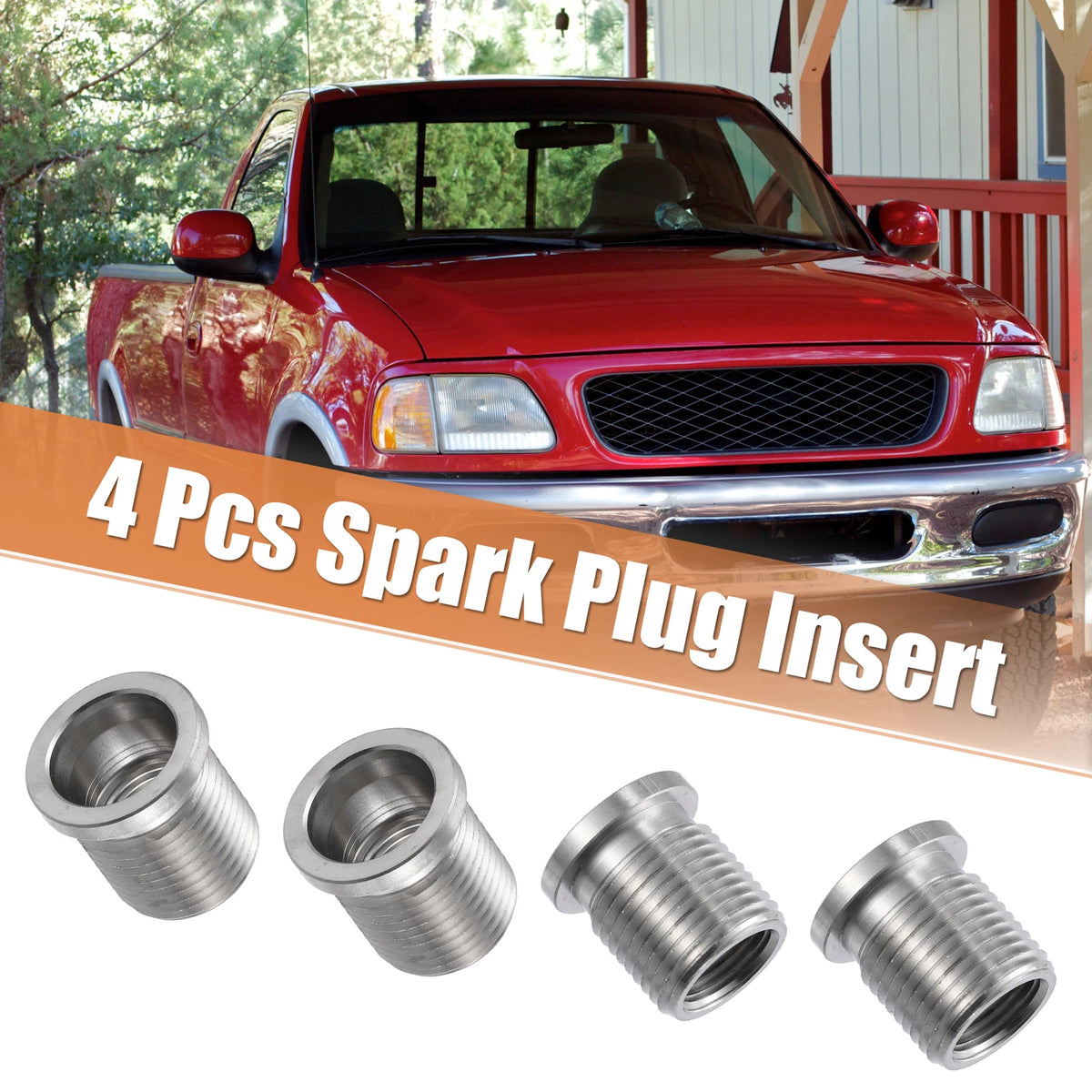 4pcs 14mm Spark Plug Port Inserts for Ford Triton 4.6L 5.4L 6.8L (2000-2010)