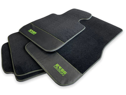 Floor Mats for BMW M6 F13 Series (2012-2019) - Carbon Fiber Leather Design