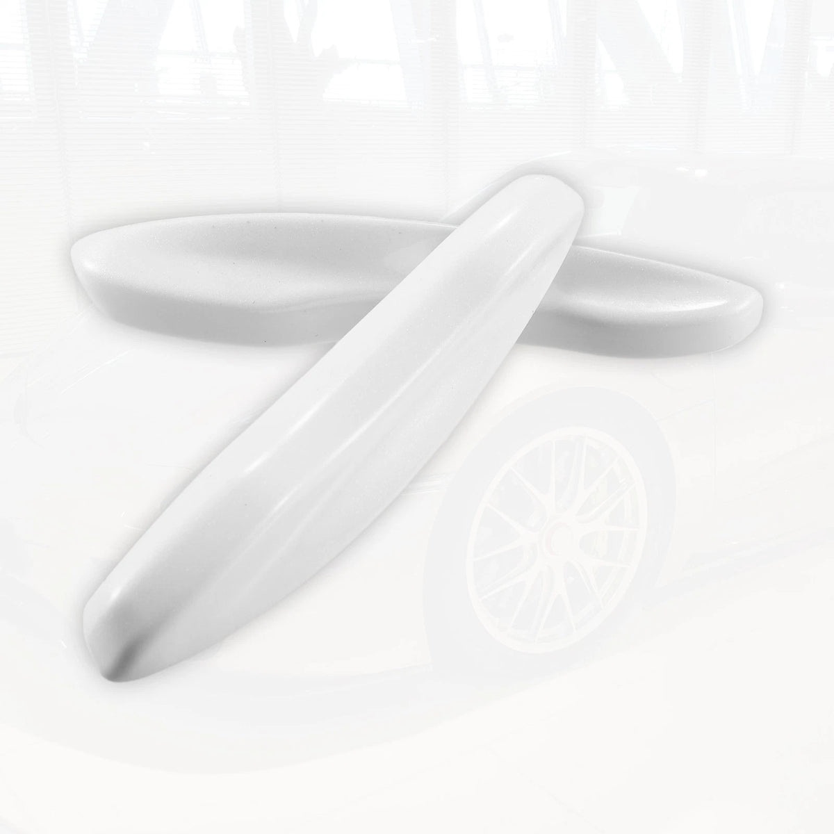 Car Remote Key Side Cover Case Set for Porsche Taycan 911 (2020-2021) White