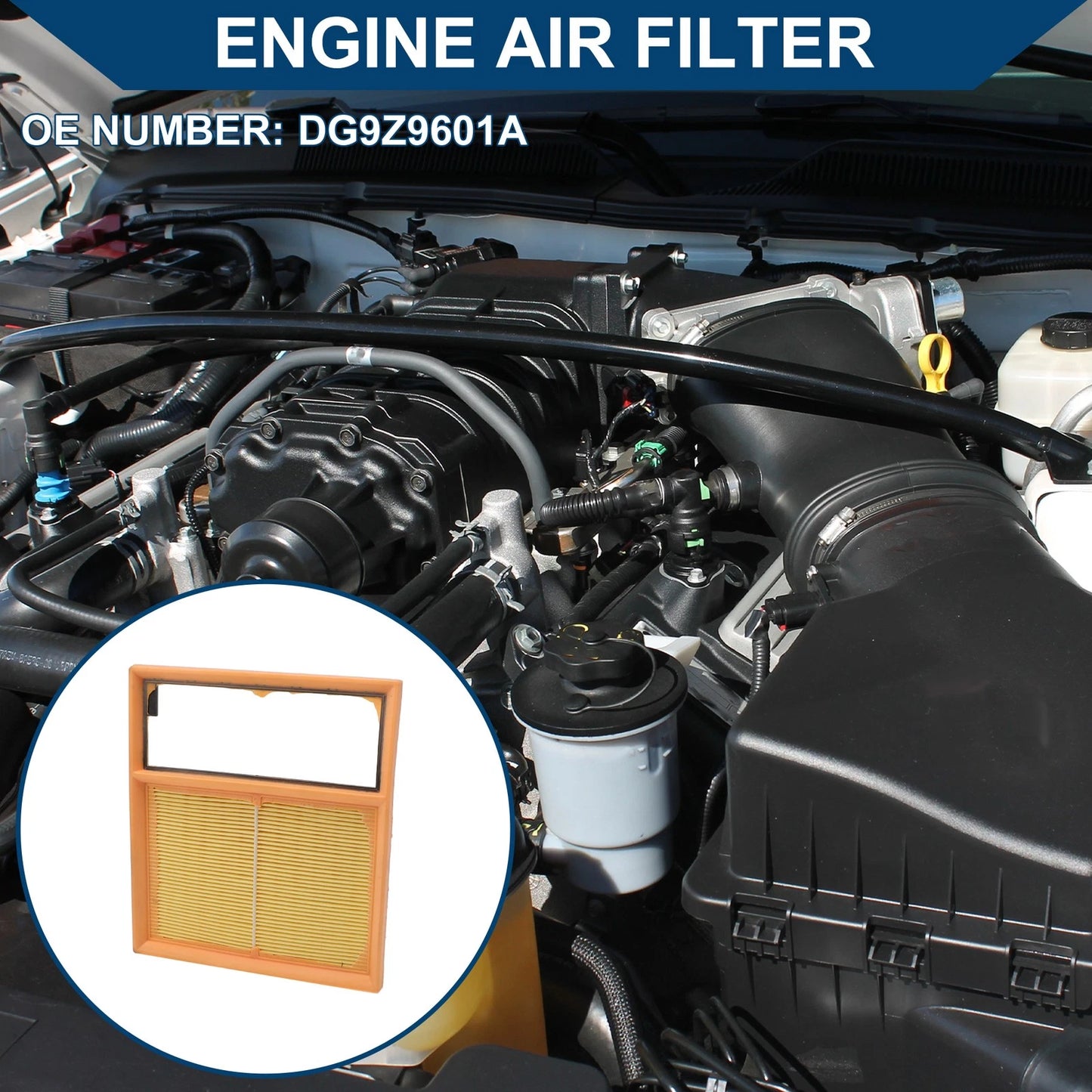 Engine Air Filter DG9Z9601A for Ford C-Max 2.0L (2013-2018) 1 Pcs
