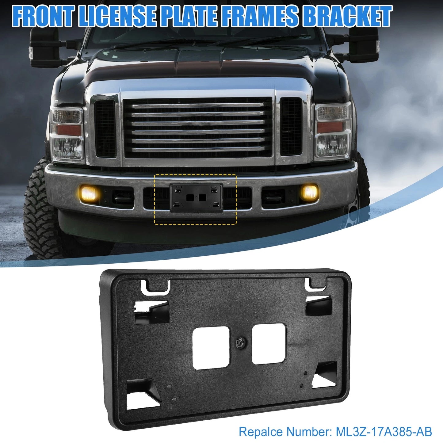 Front Bumper License Plate Bracket for Ford F150 (2021-2022)