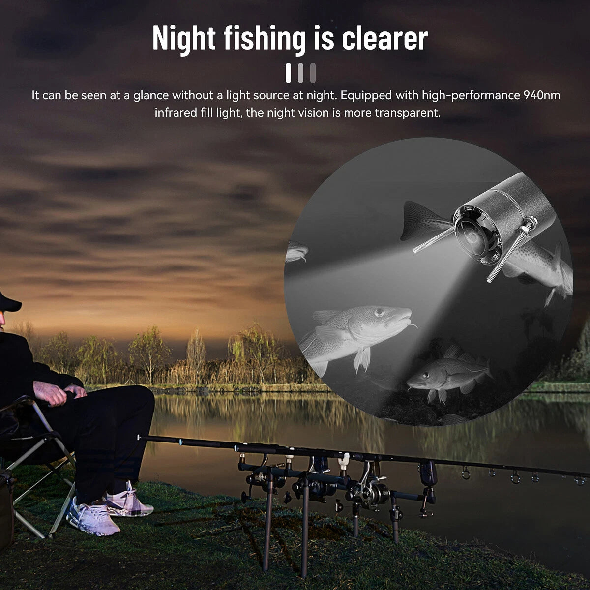 4.3" 1000TVL Underwater Fishing Camera for Ice/Sea/River Fishing (No Year)