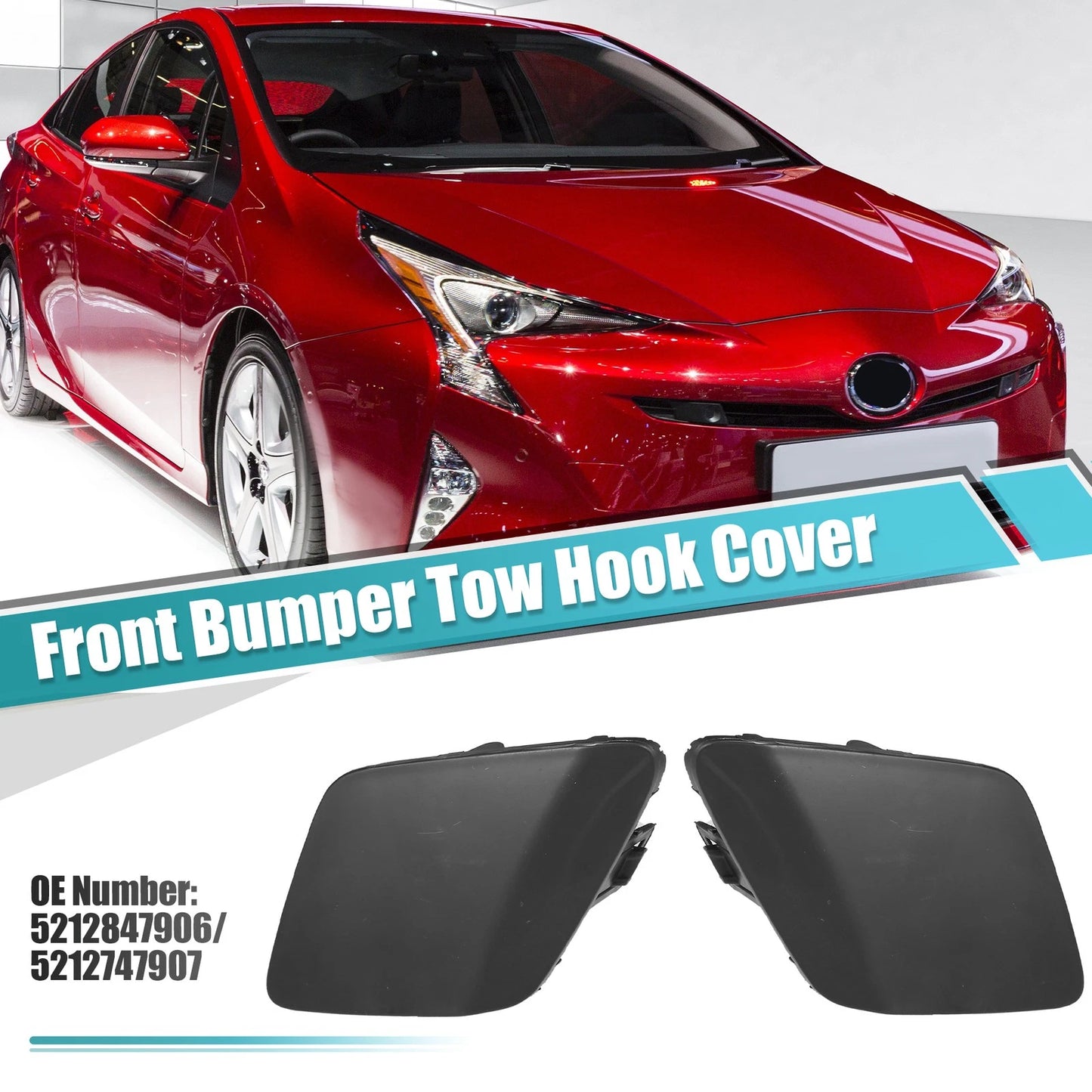 Pair Front Left Right Bumper Tow Hook for Toyota Prius (2016–2018)