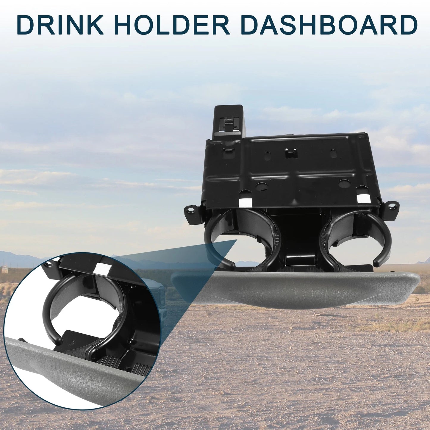Cup Holder for Ford F-350 (1999-2001) Gray Instrument Panel Drink Holder
