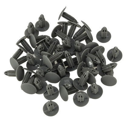 100 x 1/4" Hole Plastic Fastener Clips for Hyundai Bumper Fender
