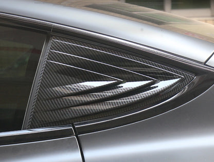 Carbon Fiber Rear Window Louver Cover for Tesla Model 3 (2018-2023)