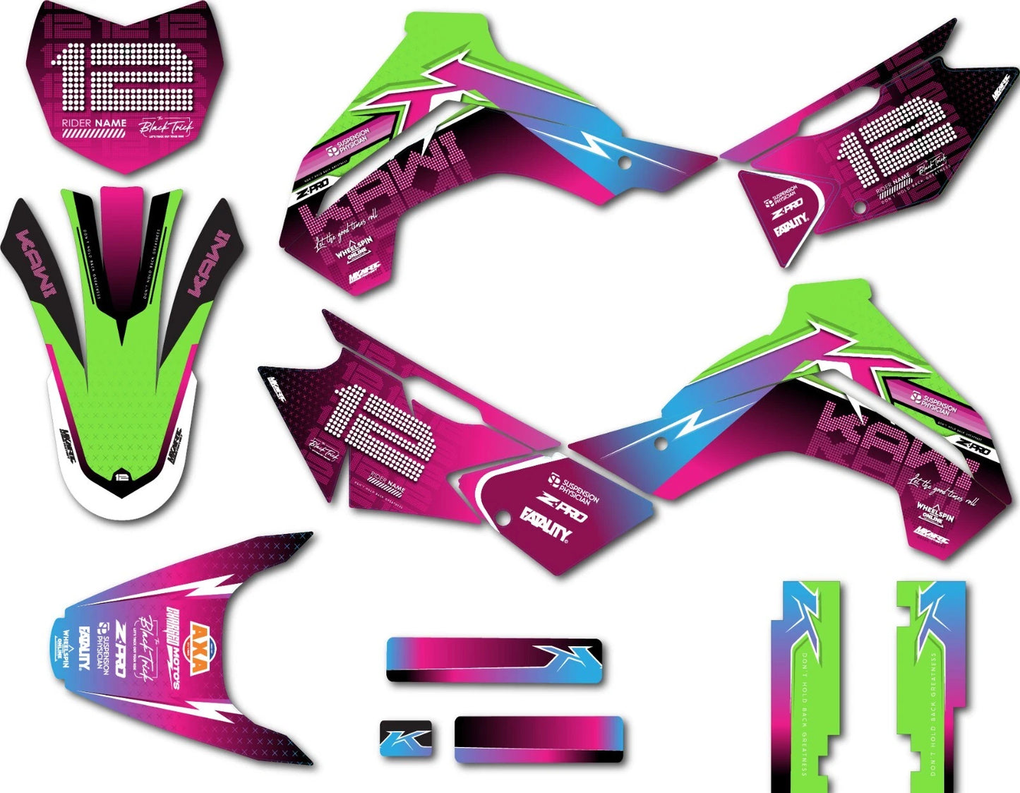 Custom Sticker Kit for Kawasaki KLX 140 2019-2026 Dreams Decals