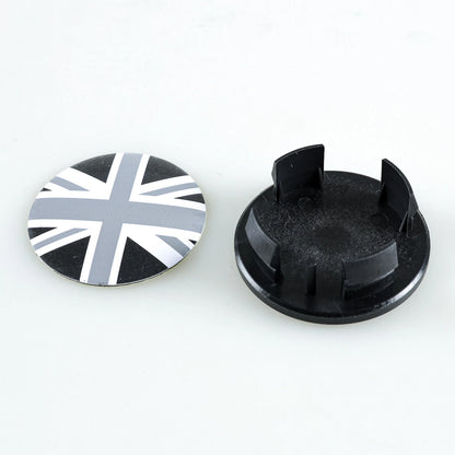 Black Union Jack Wheel Center Caps for MINI R50 R52 R53 R55 R56 R57 R58 R59 R60 (2001-2020)