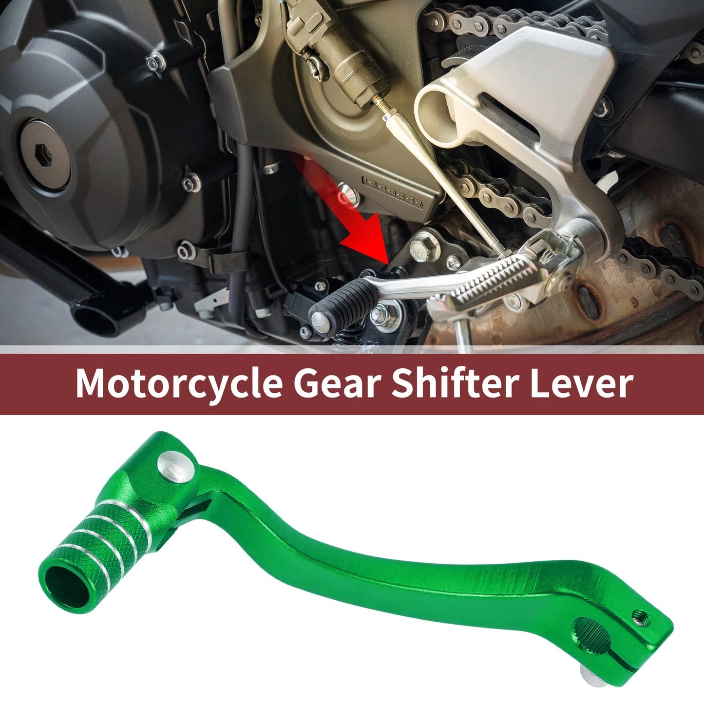 Folding Gear Shifter Lever for Kayo T6 Green Head
