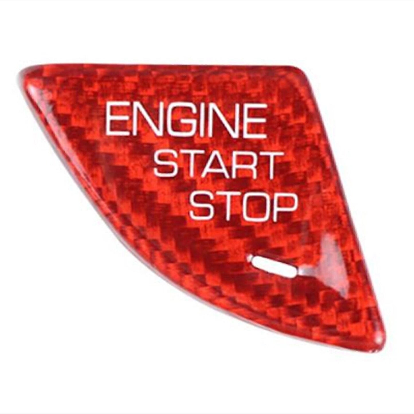 Red Carbon Fiber Engine Start Stop Button Cover for Cadillac ATS ATS-L (2013-2019)