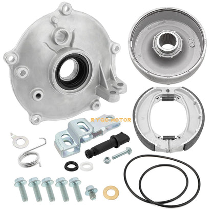 Rear Brake Drum Hub Plate Cover & Seals Shoes for Honda TRX250 Recon