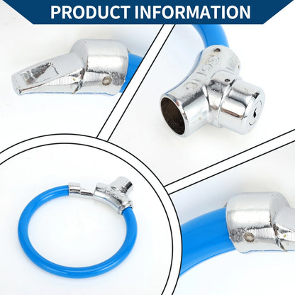 Portable 46cm Anti-Theft Cable Bike Lock for Bicycle - Blue