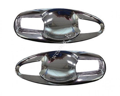 2 x Chrome Door Handle Bowl Trim for Nissan Navara Frontier (2014-2016)