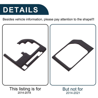 Car Gear Shift Box Panel Decal for Toyota Tundra (2014-2018) - Black Carbon Fiber