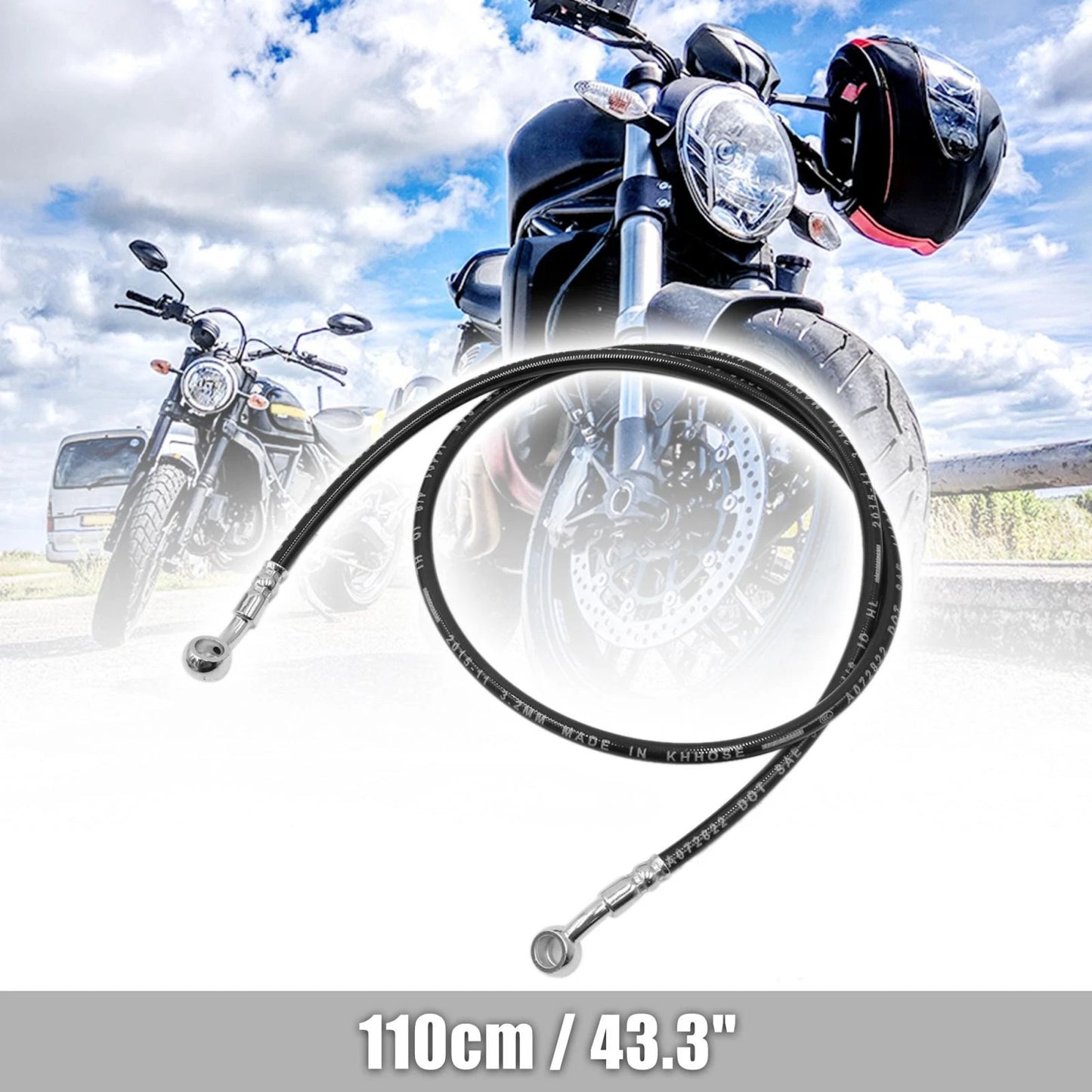 Brake Oil Hose 110cm Fuel Tube for Motorcycle