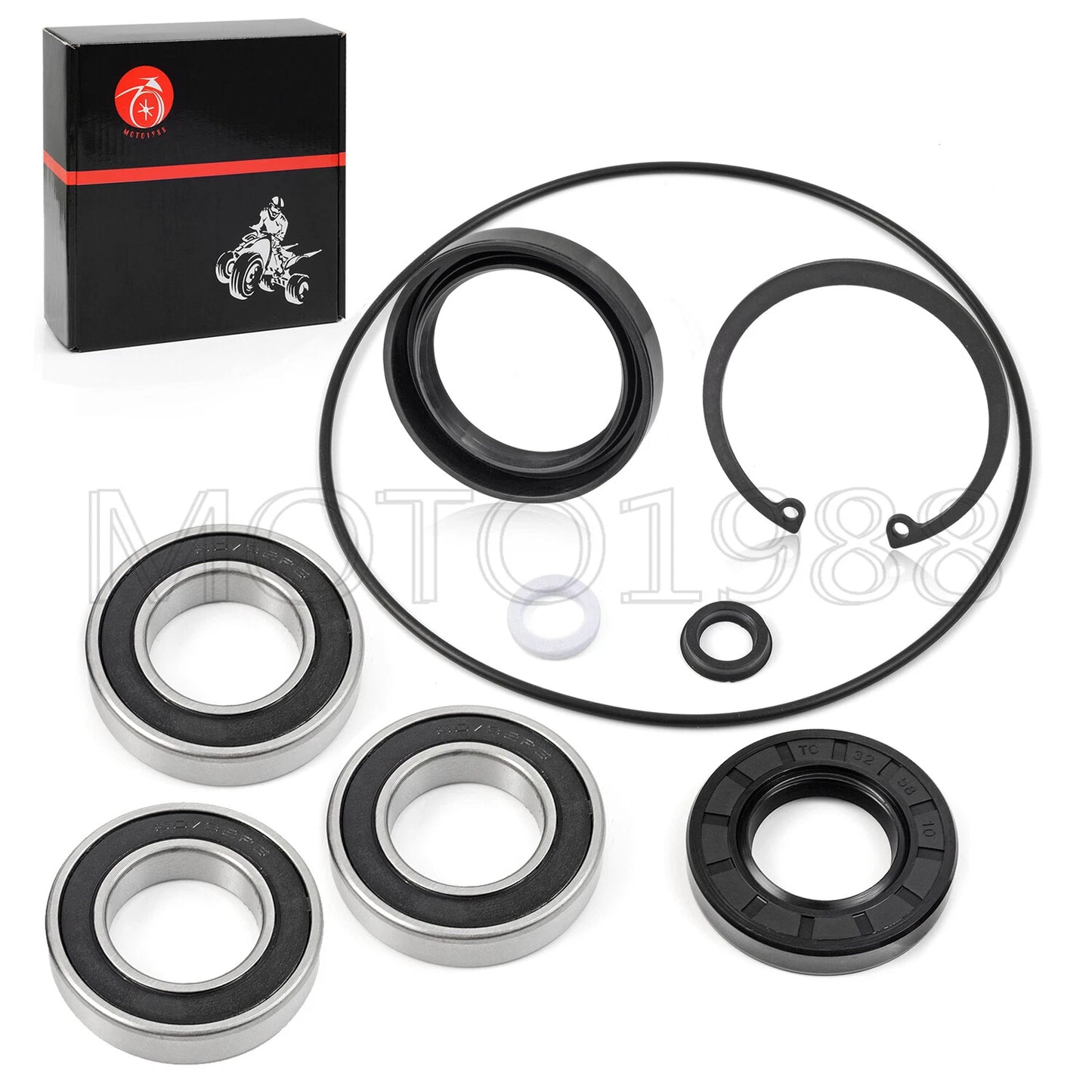 Rear Axle Brake Drum Bearing Seals Kit for Honda TRX250X/Sportrax 250