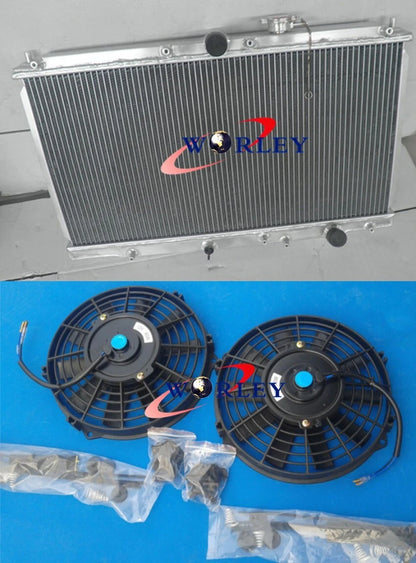Aluminum Radiator & Fans for Honda Prelude 2.2L, Accord CD (1993-2001)